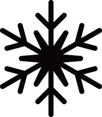 雪の結晶のアイコン　モノトーン