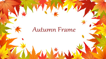 Autumn Foliage and Gentle Light Vector Illustration Frame