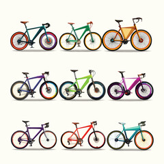 Obraz premium bicycle icons set