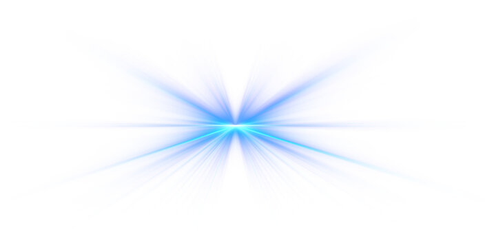 Vivid blue explosion with dynamic spikes radiating outward. light effect.