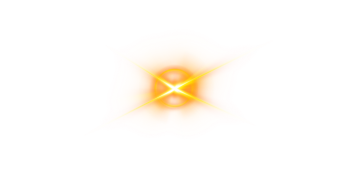 Vibrant cosmic explosion with bright orange rays against a starry background. light effect.
