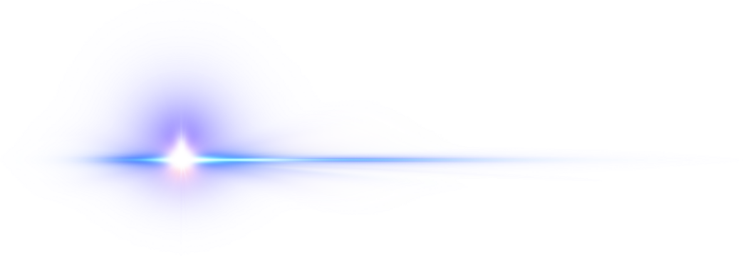 Vibrant blue light streak against . light effect.