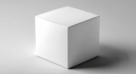 Blank white cube box