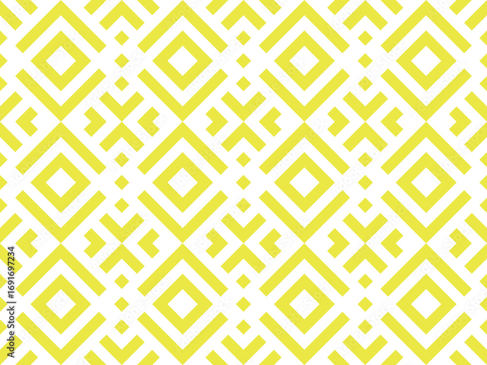 Poster abstract geometric pattern. a seamless vector background. white and yellow ornament. graphic modern 