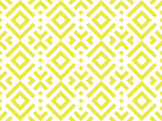 Abstract geometric pattern. A seamless vector background. White and yellow ornament. Graphic modern pattern. Simple lattice graphic design