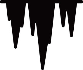 氷柱のアイコン　モノトーン