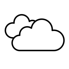 Partly cloudy weather forecast icon vector