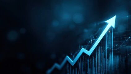 Abstract upward trend graph