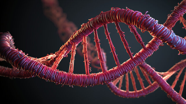 DNA Double Helix Constructed from Mathematical Equations, Binding All Known Lifeforms in Spiral, Symbolizing Unity of Life