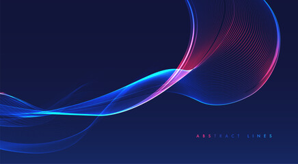 Abstract colored dynamic waves. Modern abstract cover. Colorful curve lines. Graphic concept for your design