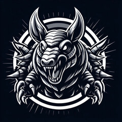 armadillo mascot esport logo