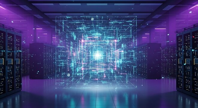 Advanced Data Center Interior.