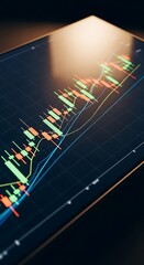 Candlestick Chart Analysis - Decoding Market Trends on a Digital Display.