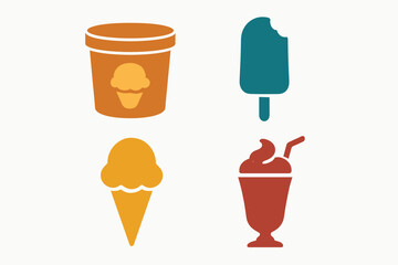 Assortment of delicious frozen desserts and sweet treats.