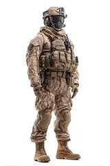 photo of only *a Soldier suit Costume.* isolated on white background