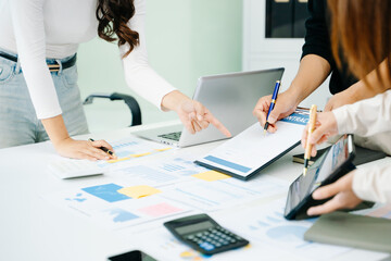 Business project team working together at meeting room at office.Horizontal.