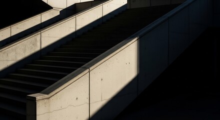 Empty Stairwell in a Modern Building.