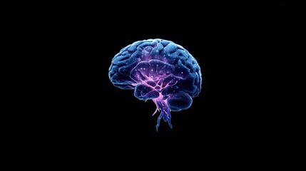 YouTube channel logo, a minimalist vector illustration of a human brain made of a glowing nebula, cosmic neural pathways connecting stars