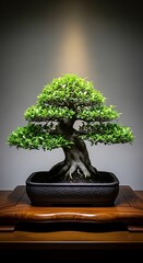 Serene Bonsai - A Miniature Tree of Tranquility and Zen.