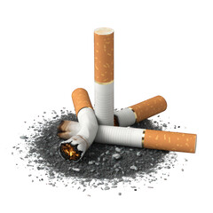 Smoking cigarettes butts ash tray nicotine addiction danger