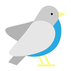 Bullfinch Vector Flat Icon Design