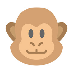 Monkey Vector Flat Icon Design