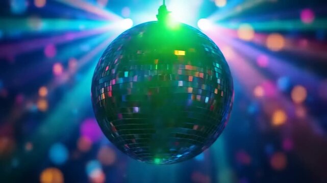 disco ball with disco lights