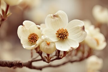 Close-up of delicate, creamy-white flowers.