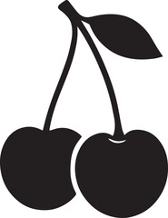 cherry silhouette vector