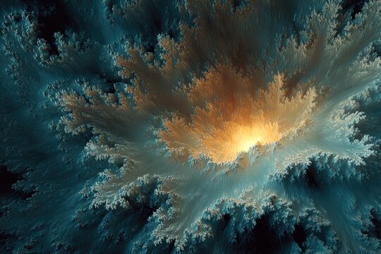 amorphous derivative in a dendritic universe, photo realistic