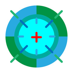Target Vector Flat Icon Design