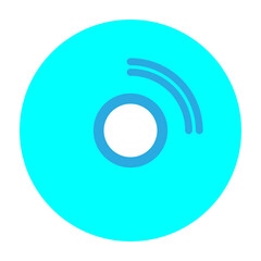 Compact Disc Vector Flat Icon Design