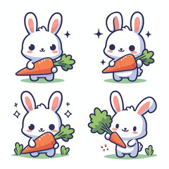 Rabbit holding carrot