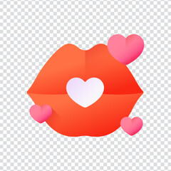 Kissing Lips Icon for Romantic Gestures