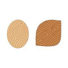 Wood Vector Collection. Wooden Frame Illustration. Rustic Signboard and Hanging Label. Timber Badge Icon Set. Natural Wood Grain Shapes and Decorative Elements.