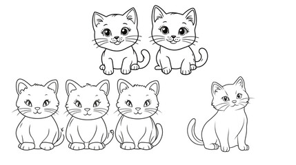 Cats Bold and Easy Coloring Book – Cute Kittens Line Art for Kids, Fun and Simple Coloring Pages to Encourage Creativity and Early Learning
