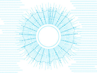 big data visualization binary code and innovation technology abstract background.