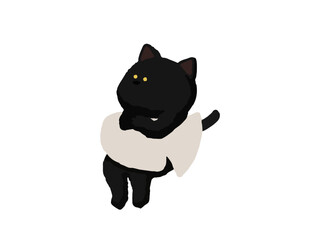 ユーフォニアム奏者の黒猫