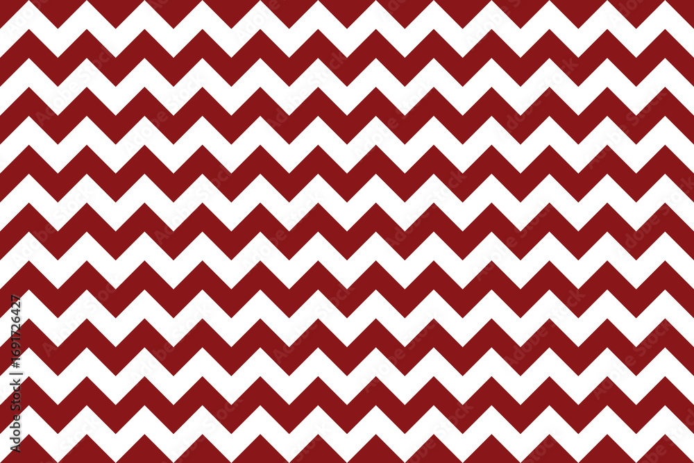 Poster darkred and white color zig zag seamless pattern.