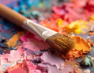 Obraz premium Paintbrush on Palette (1)