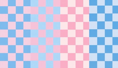 Checkerboard pattern of light pink and light blue squares