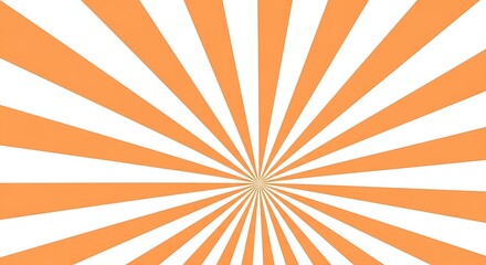 Fototapeta premium Radiant orange and white sunburst pattern background