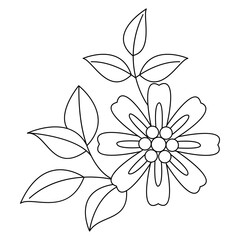 Blooming story mandala coloring book page