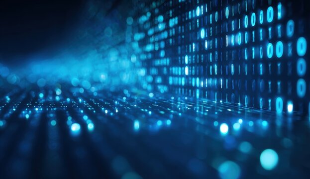 Abstract digital binary code background