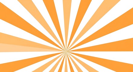 Radiant orange and white sunburst pattern background