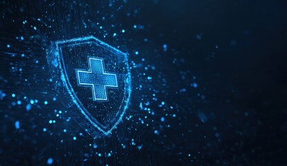 Abstract digital shield graphic (5)