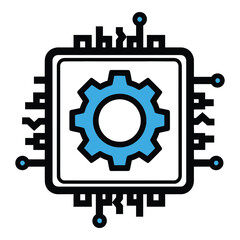 Obraz premium Minimalist White Background with Black Circle Element in Corner Design