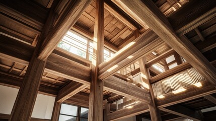 Wooden Beams Architecture Interior Design