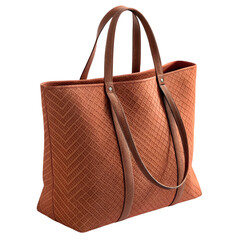 3D tote bag mockup in earthy terracotta fabric with sturdy handles