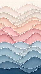 Obraz premium Abstract layered waves in pastel gradient tones with subtle shadows full hd 4k stock image download